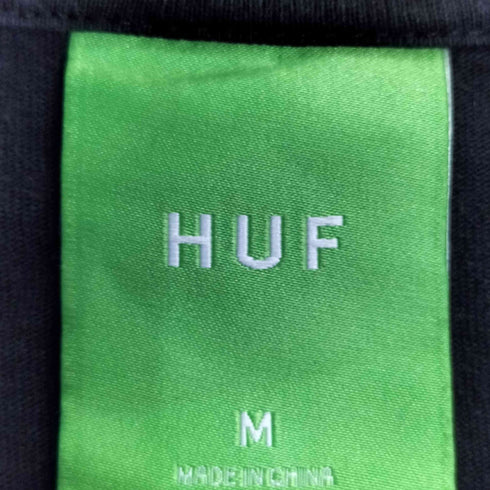 ハフ HUF サークルロゴ 両面プリント クルーネック ロングスリーブ Tシャツ メンズ import:M